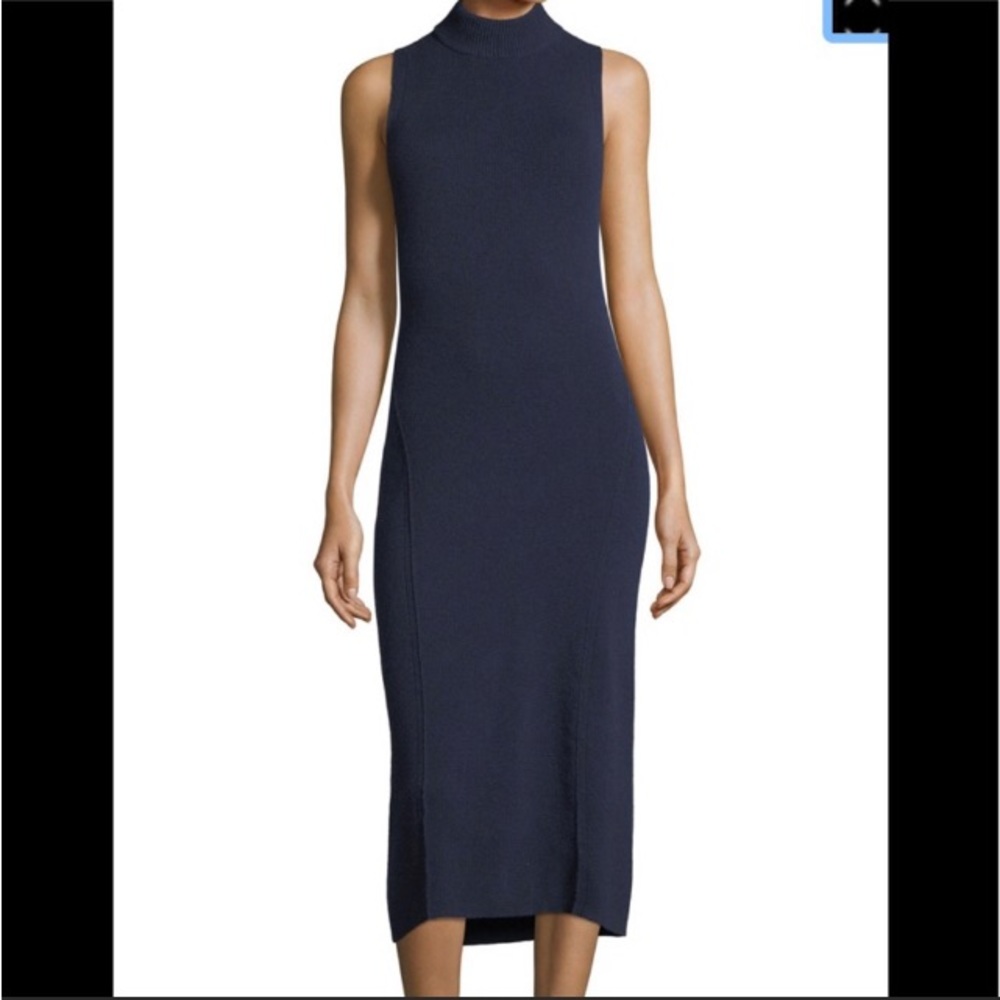 Rag & Bone Navy Ace Cashmere Sleeveless Turtleneck Dress XS